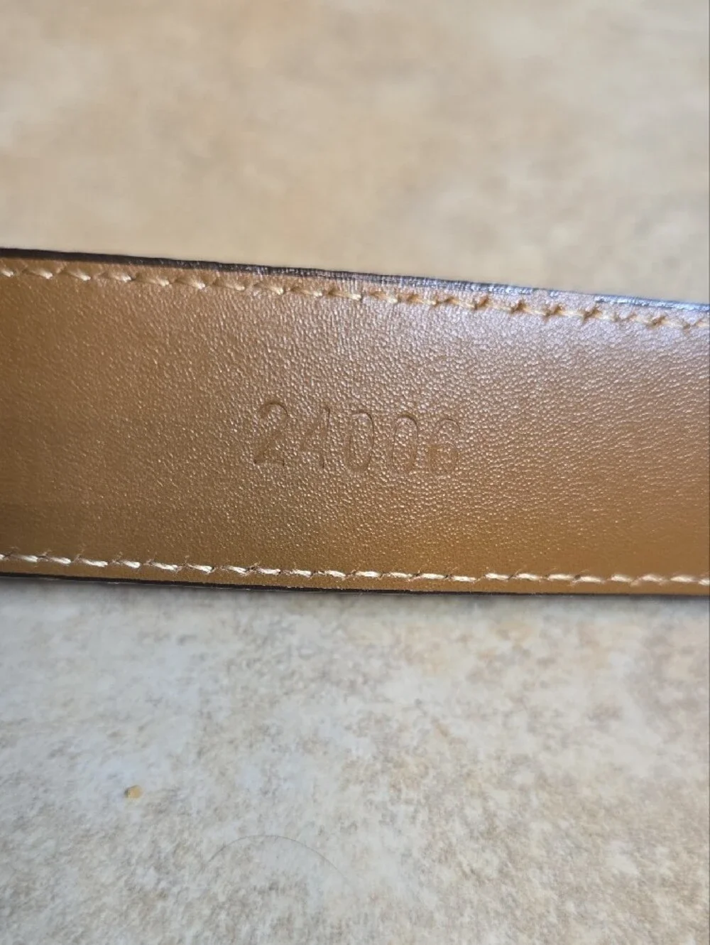 Allen Edmonds Chili Leather Belt with Gold Buckle